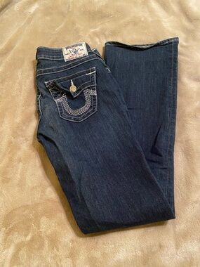 True Religion Women's Dark Indigo Boot Cut Jeans